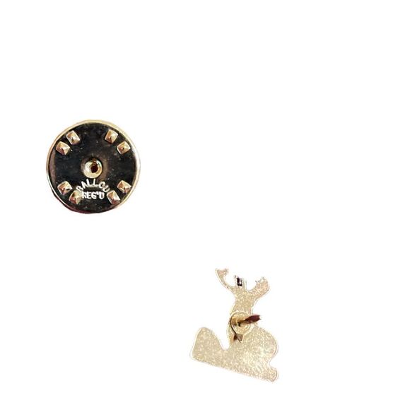 Small gold tone stag lapel pin - Picture 4 of 5